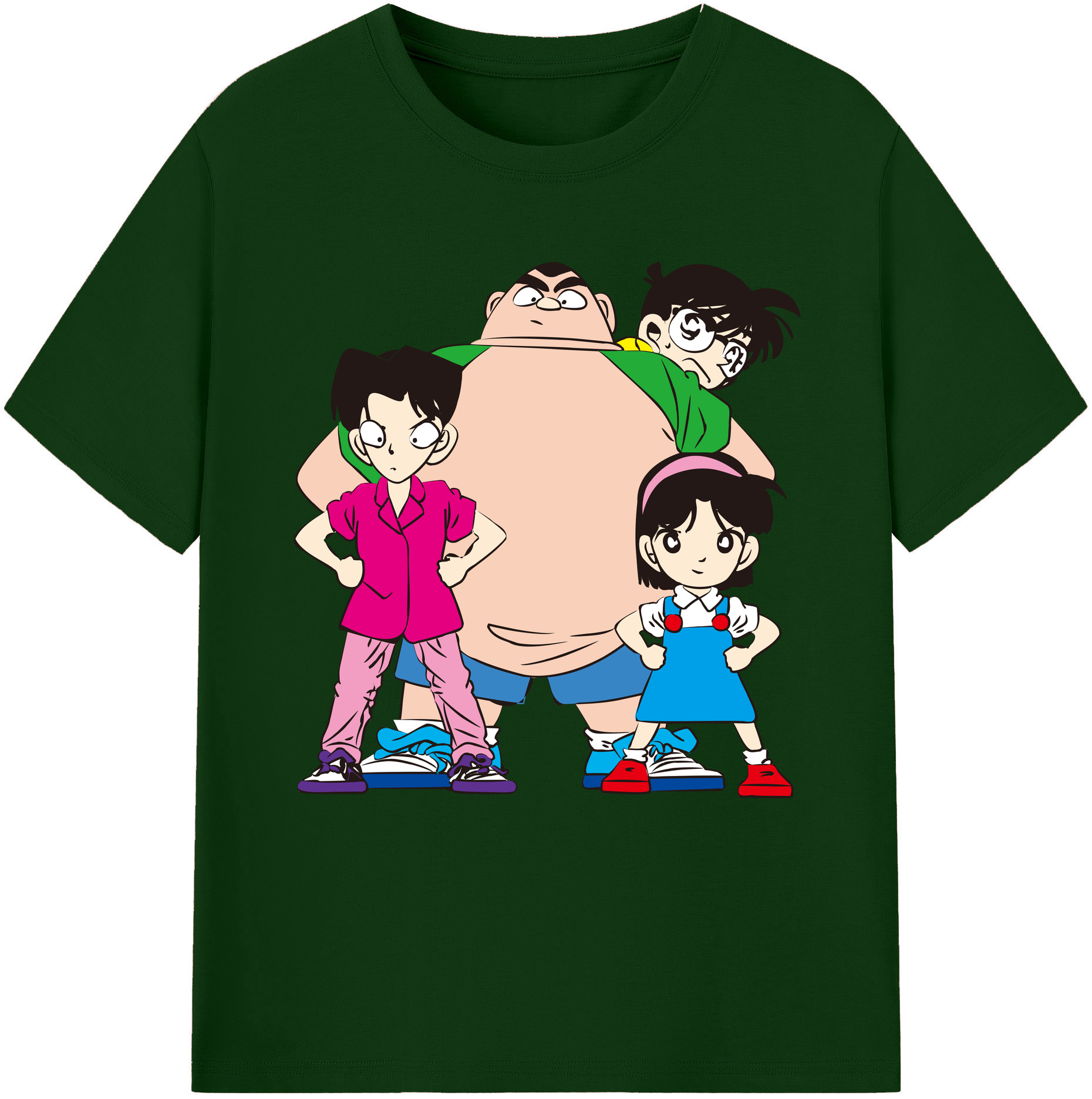 （画像用） 名探偵コナン Detective Conan 綿100％半袖Tシャツ（フロントプリント）